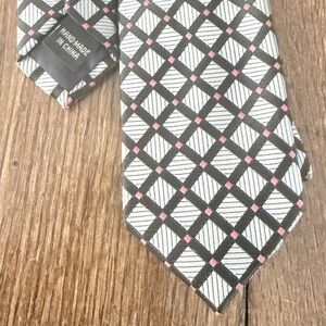 Akira Black Label Printed Neck Tie Black Classic BW
